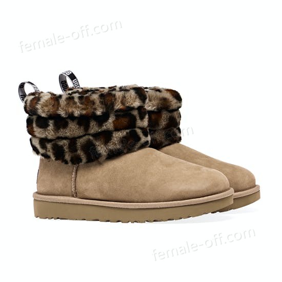 The Best Choice UGG Fluff Mini Quilted Leopard Womens Boots - -3