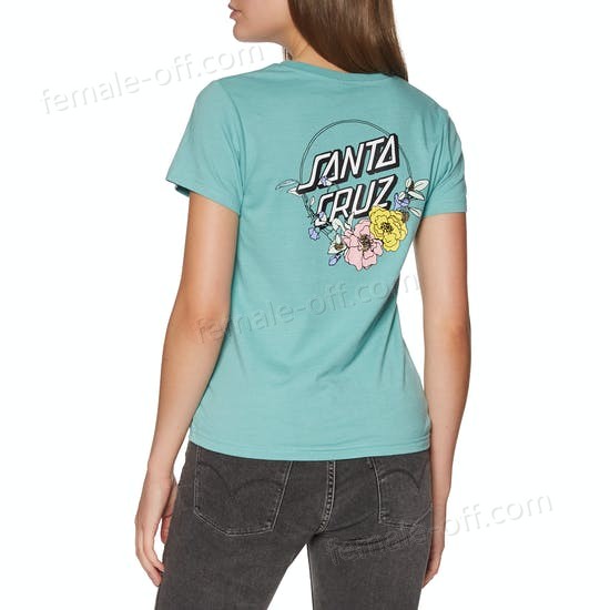 The Best Choice Santa Cruz Floral Dot Womens Short Sleeve T-Shirt - -0