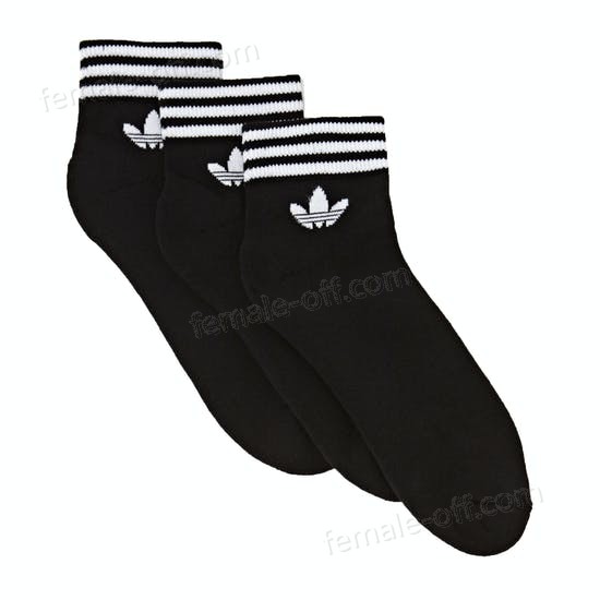 The Best Choice Adidas Originals Trefoil 3 Pack Ankle Fashion Socks - -0