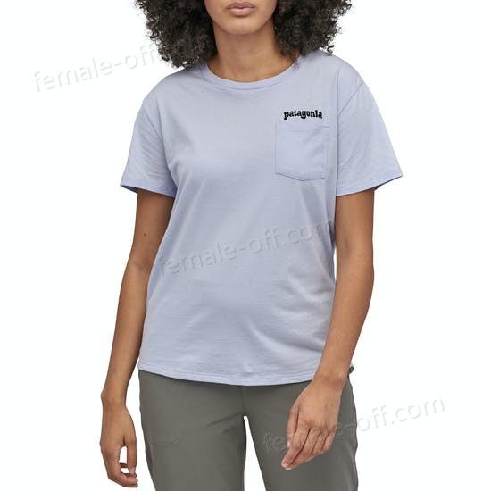 The Best Choice Patagonia Fitz Roy Far Out Organic Crew Pocket Womens Short Sleeve T-Shirt - -1