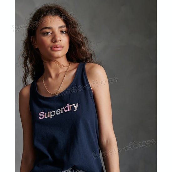 The Best Choice Superdry Swiss Logo Embroidered Classic Womens Tank Vest - -2
