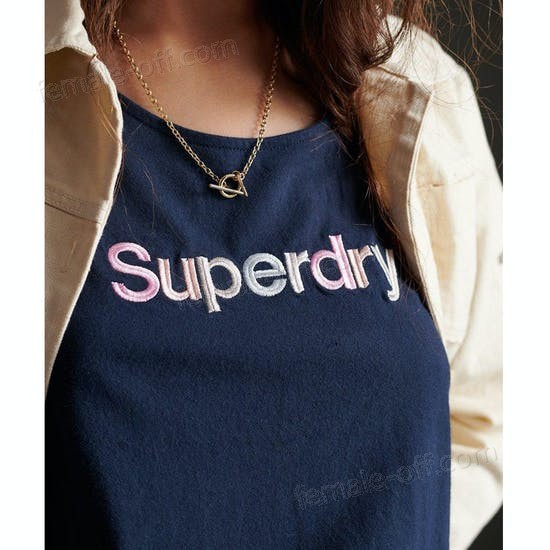 The Best Choice Superdry Swiss Logo Embroidered Classic Womens Tank Vest - -3