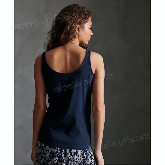 The Best Choice Superdry Swiss Logo Embroidered Classic Womens Tank Vest - -4