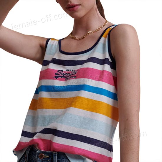 The Best Choice Superdry Micro Stripe Classic Womens Tank Vest - -2