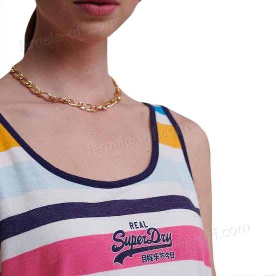 The Best Choice Superdry Micro Stripe Classic Womens Tank Vest - -3