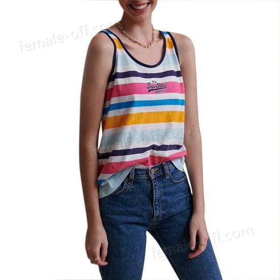 The Best Choice Superdry Micro Stripe Classic Womens Tank Vest - -0