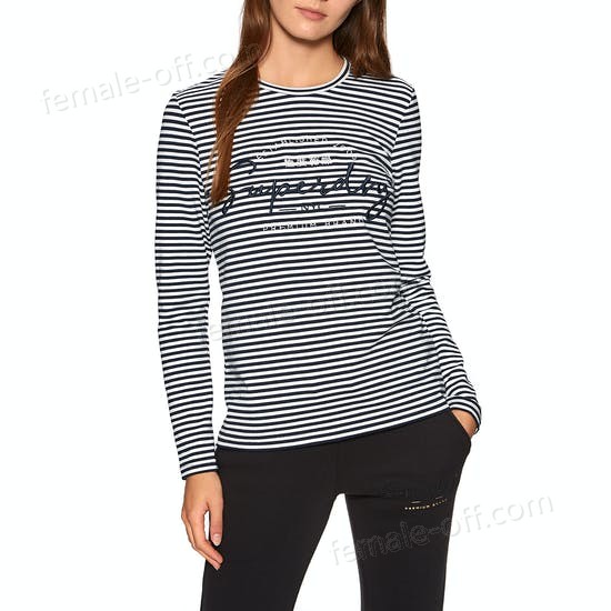 The Best Choice Superdry Stripe Graphic Nyc Womens Long Sleeve T-Shirt - -0