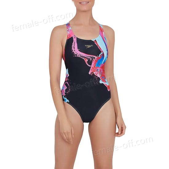 The Best Choice Speedo Colourflood Placement Digital Powerback Womens Swimsuit - -0
