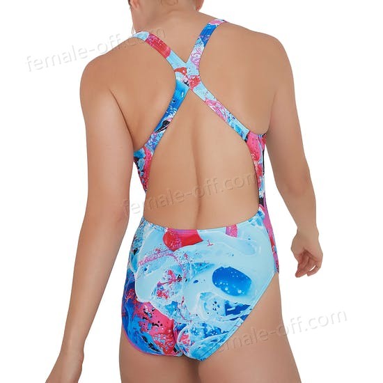 The Best Choice Speedo Colourflood Placement Digital Powerback Womens Swimsuit - -4