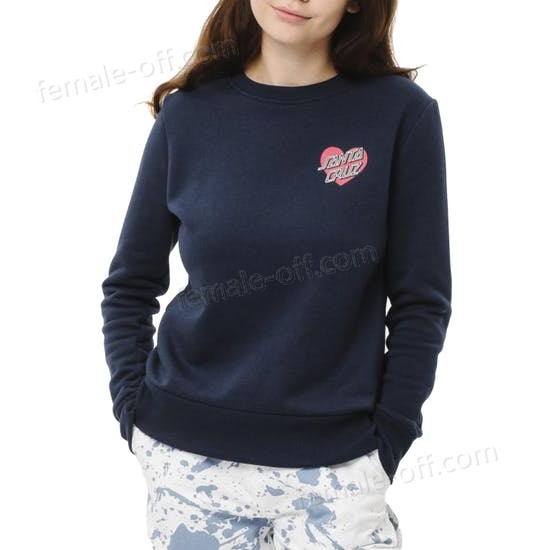The Best Choice Santa Cruz Japanese Heart Crew Womens Sweater - -3
