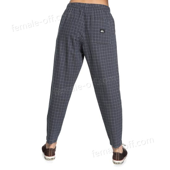 The Best Choice Quiksilver Elastic Check Womens Trousers - -1