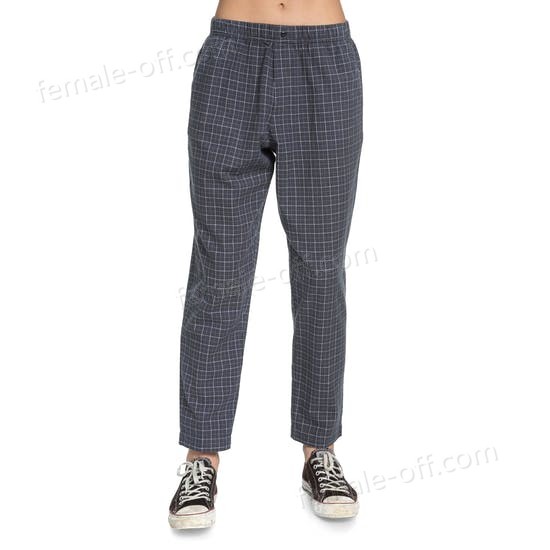 The Best Choice Quiksilver Elastic Check Womens Trousers - -0