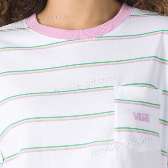 The Best Choice Vans Mini Stripe Pocket Womens Short Sleeve T-Shirt - -2