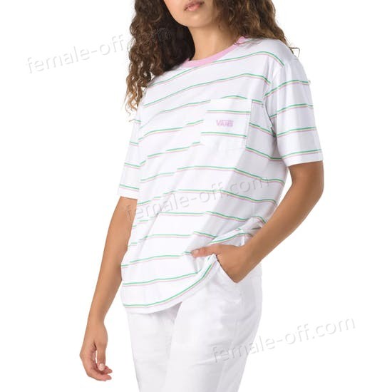 The Best Choice Vans Mini Stripe Pocket Womens Short Sleeve T-Shirt - -0