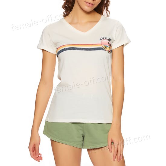 The Best Choice Rip Curl Golden State V Neck Womens Short Sleeve T-Shirt - -0