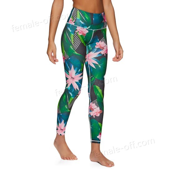 The Best Choice Planet Warrior Tropical Recycled Plastic Yoga Womens Active Leggings - -0