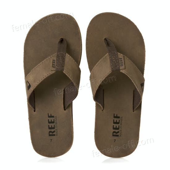 The Best Choice Reef Leather Smoothy Flip Flops - -1