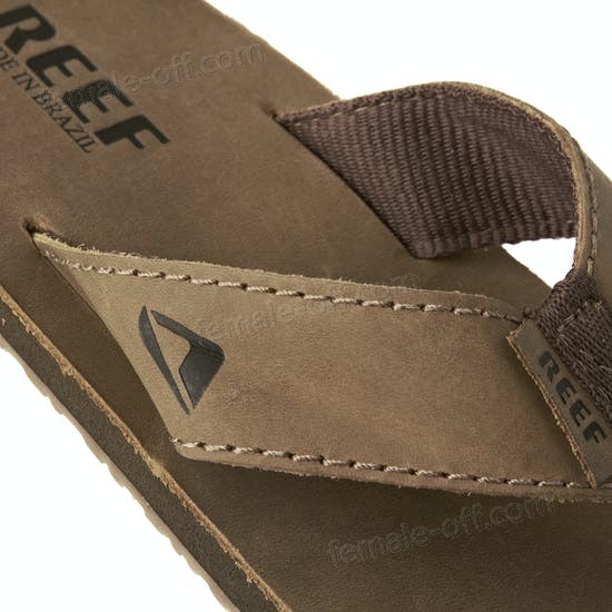 The Best Choice Reef Leather Smoothy Flip Flops - -3