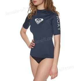 The Best Choice Roxy Whole Hearted Short Sleeve Womens Rash Vest - The Best Choice Roxy Whole Hearted Short Sleeve Womens Rash Vest