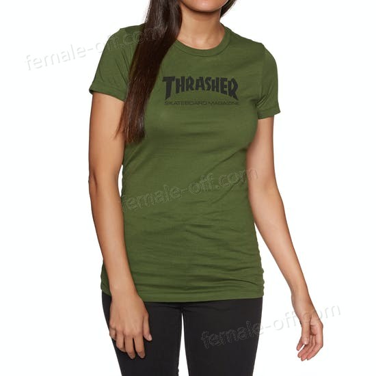 The Best Choice Thrasher Skate Mag Logo Womens Short Sleeve T-Shirt - The Best Choice Thrasher Skate Mag Logo Womens Short Sleeve T-Shirt
