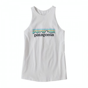 The Best Choice Patagonia Pastel P-6 Logo Organic High Neck Womens Tank Vest